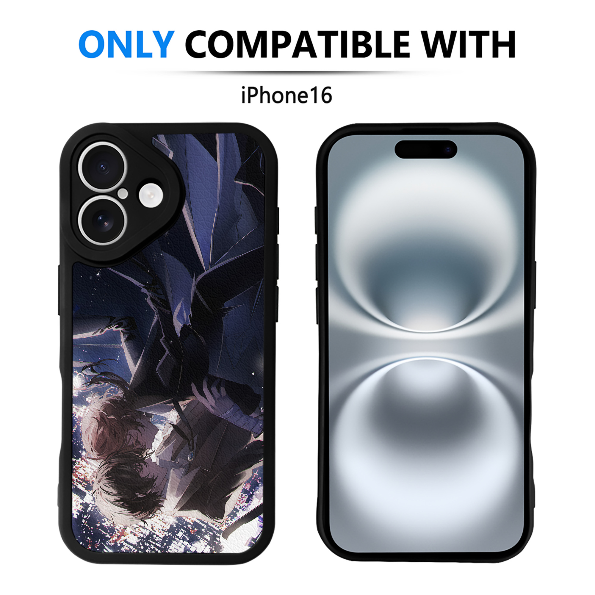 （画像用） 文豪ストレイドッグス Bungo Stray Dogs 【iPhone 16シリーズ対応】シリコンスマホケース（レザー調） 材質：シリコン